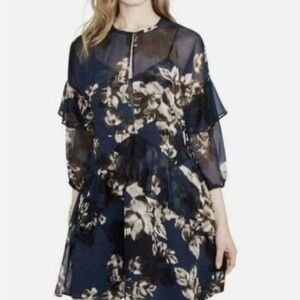 RACHEL Rachel Roy Floral Navy Dress